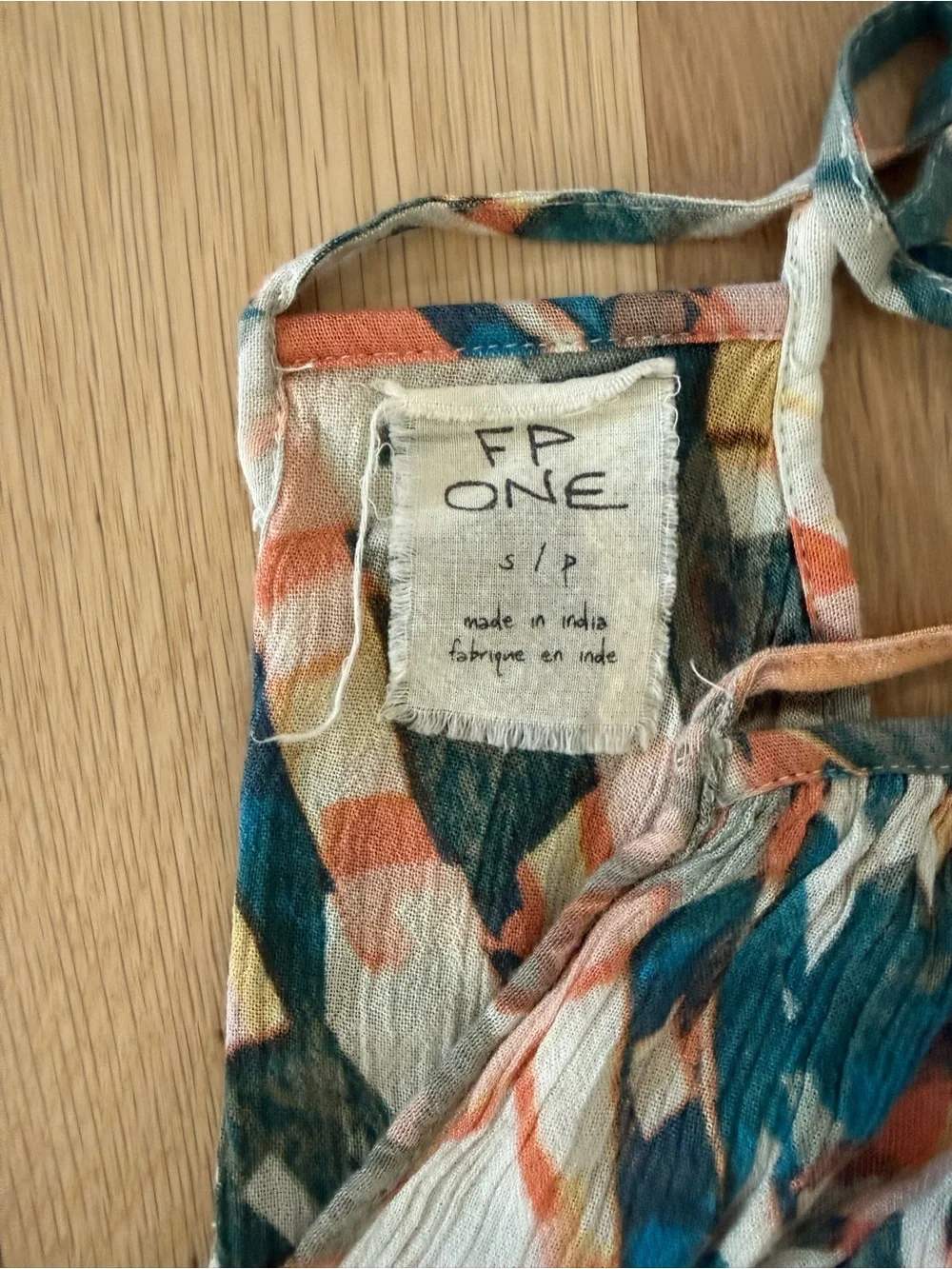 Free People FP One Summer Multicolor Spaghetti-Strap Flowy Dress Small